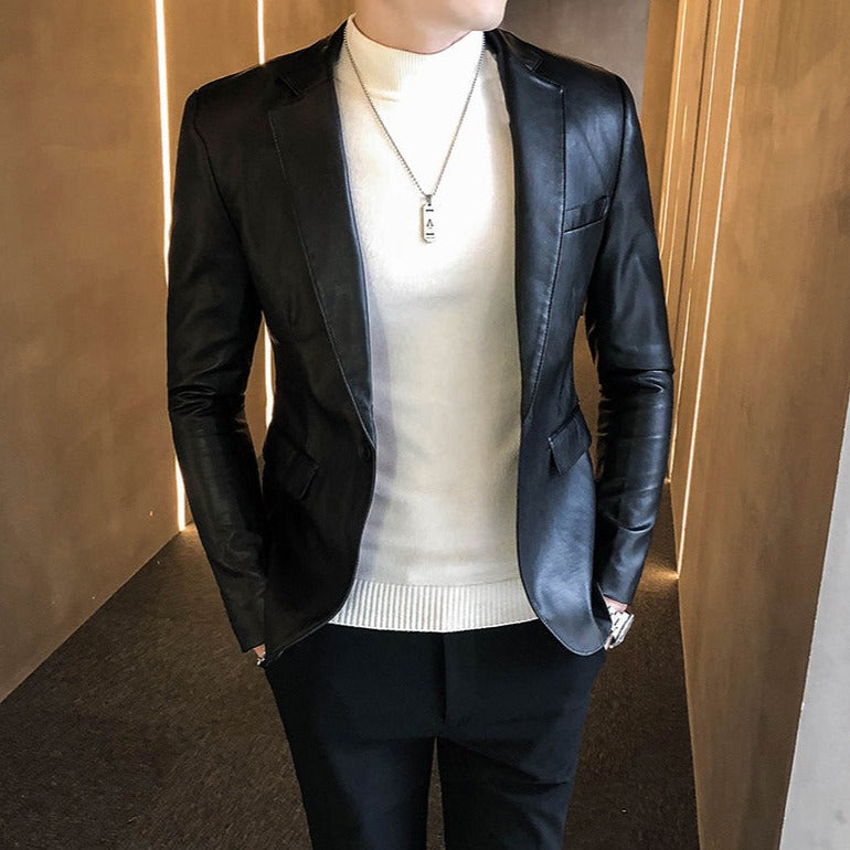 Blazer Masculino de Couro Sampaio®