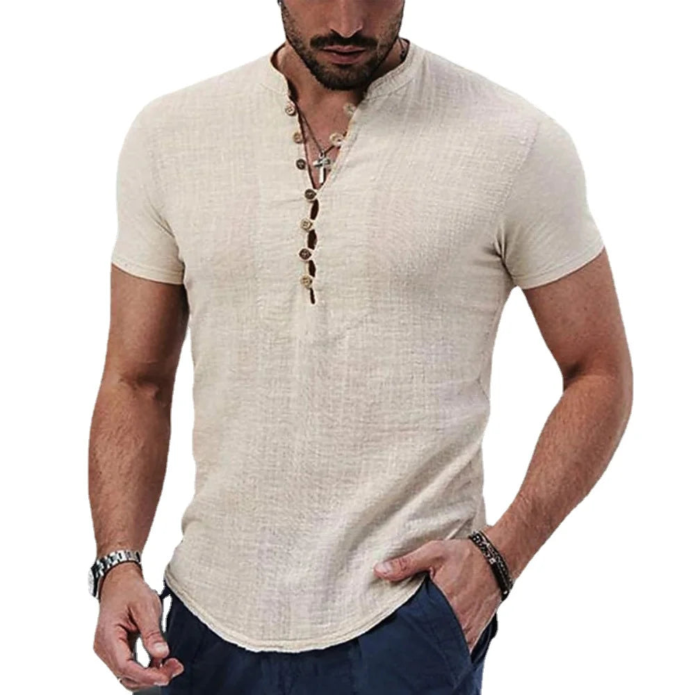 Camisa de Linho Manga Curta Masculina Sampaio®